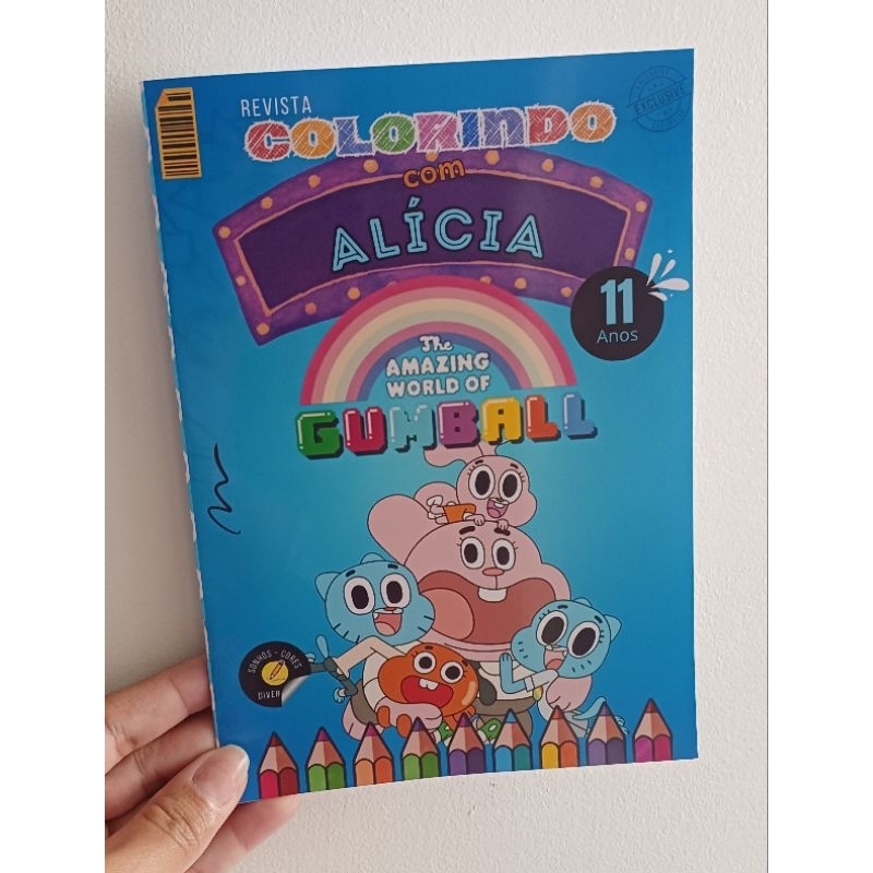 20 Revistinha de Colorir Personalizada Gunball  Lembrancinha Aniversário Infantil