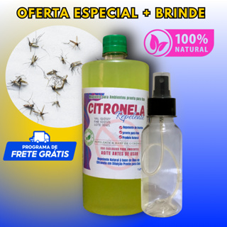 Spray Repelente de Mosquito Pronto Uso a base de  Citronela Natural que Protege da Dengue e Zika em Oferta na Shopee
