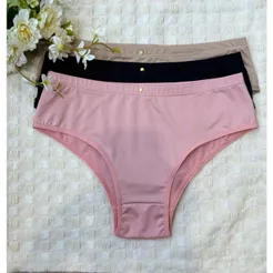 Kit 5 Calcinha Microfibra Premium Lingerie Confortável Dia a Dia