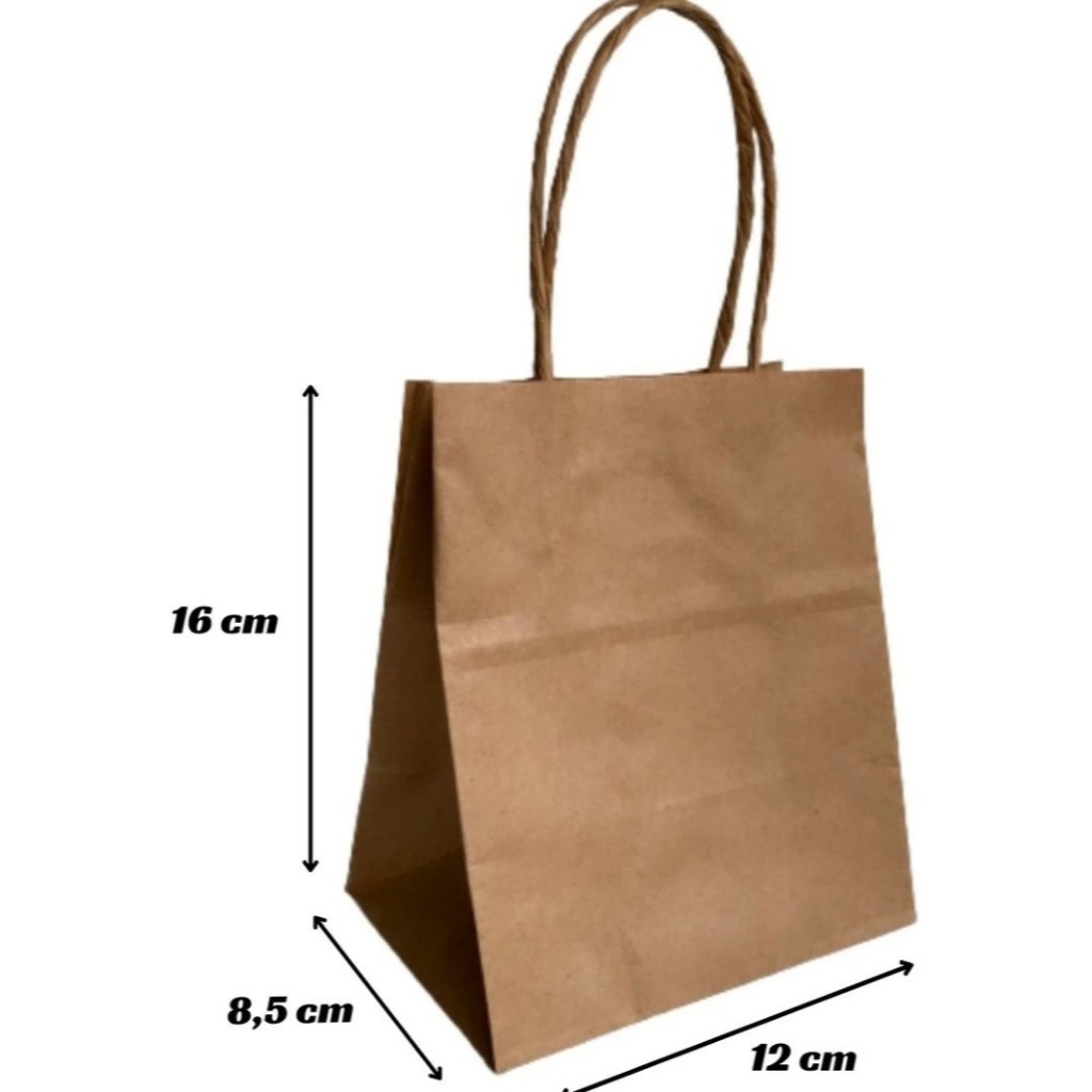 Sacola Papel 100 unid Kraft perfumes Semi Joias Acessórios Lojas Presentes Festa Doces Lembrancinhas em Oferta na Shopee