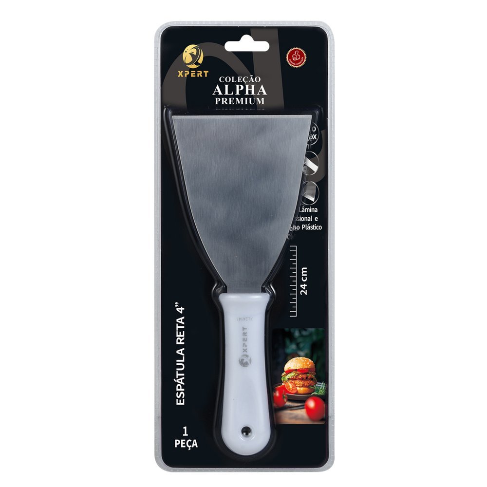 Espátula Reta e Cozinha 4'' Aço Inox ou Espátula Reta e Cozinha 5''