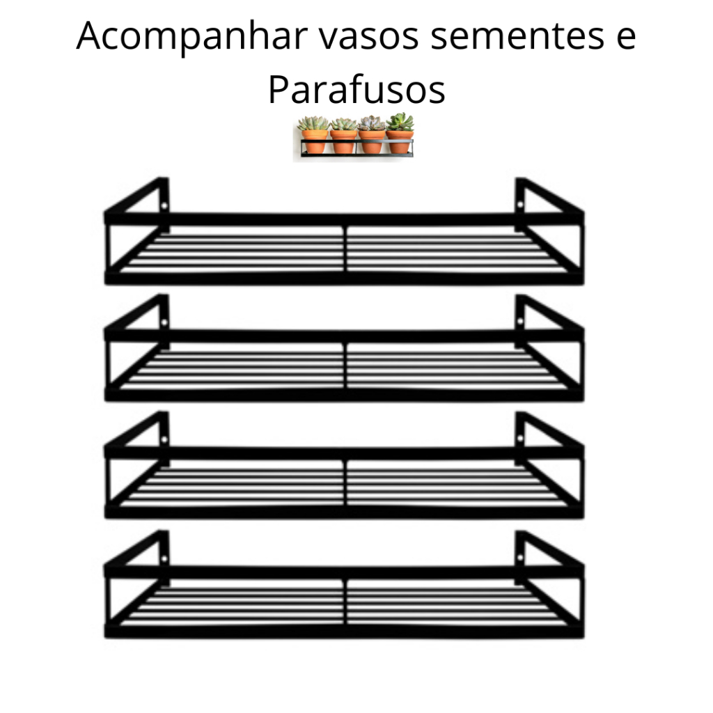 4 Supo Parede Muro Vaso De Plantas Porta Flores Floreira Parede Aço Reforçado em Oferta na Shopee