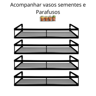 4 Supo Parede Muro Vaso De Plantas Porta Flores Floreira Parede Aço Reforçado em Oferta na Shopee