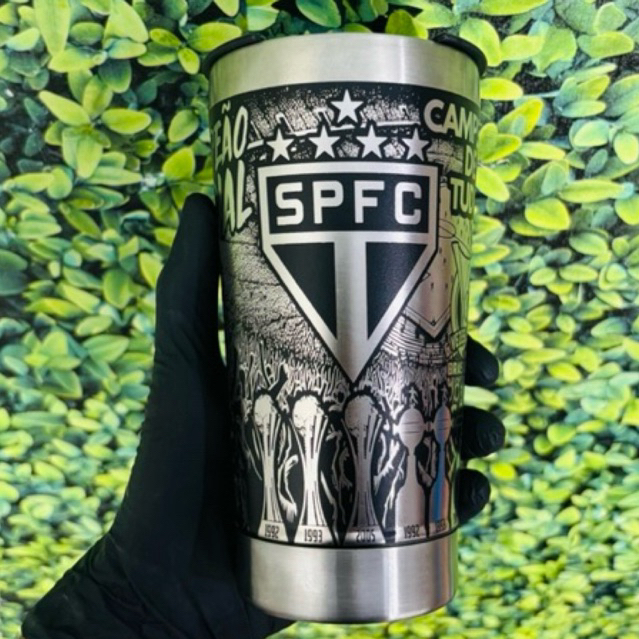 COPO TÉRMICO SÃO PAULO FC personalizado a laser  360º Graus 473 ML PREMIUM em Oferta na Shopee