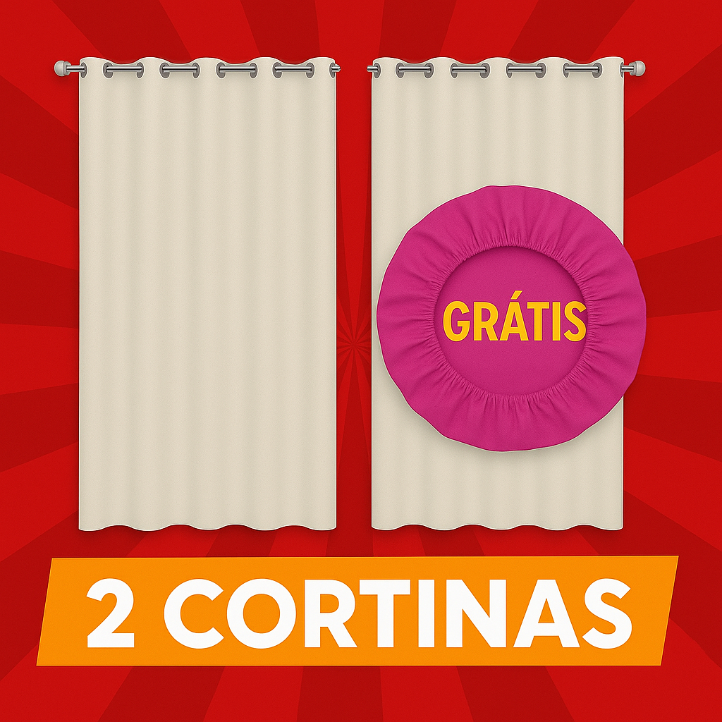 Kit 2 Cortina de Box Banheiro Luxo Poliéster Lavável Bege com Ganchos Impermeável 138x198cm Antimofo