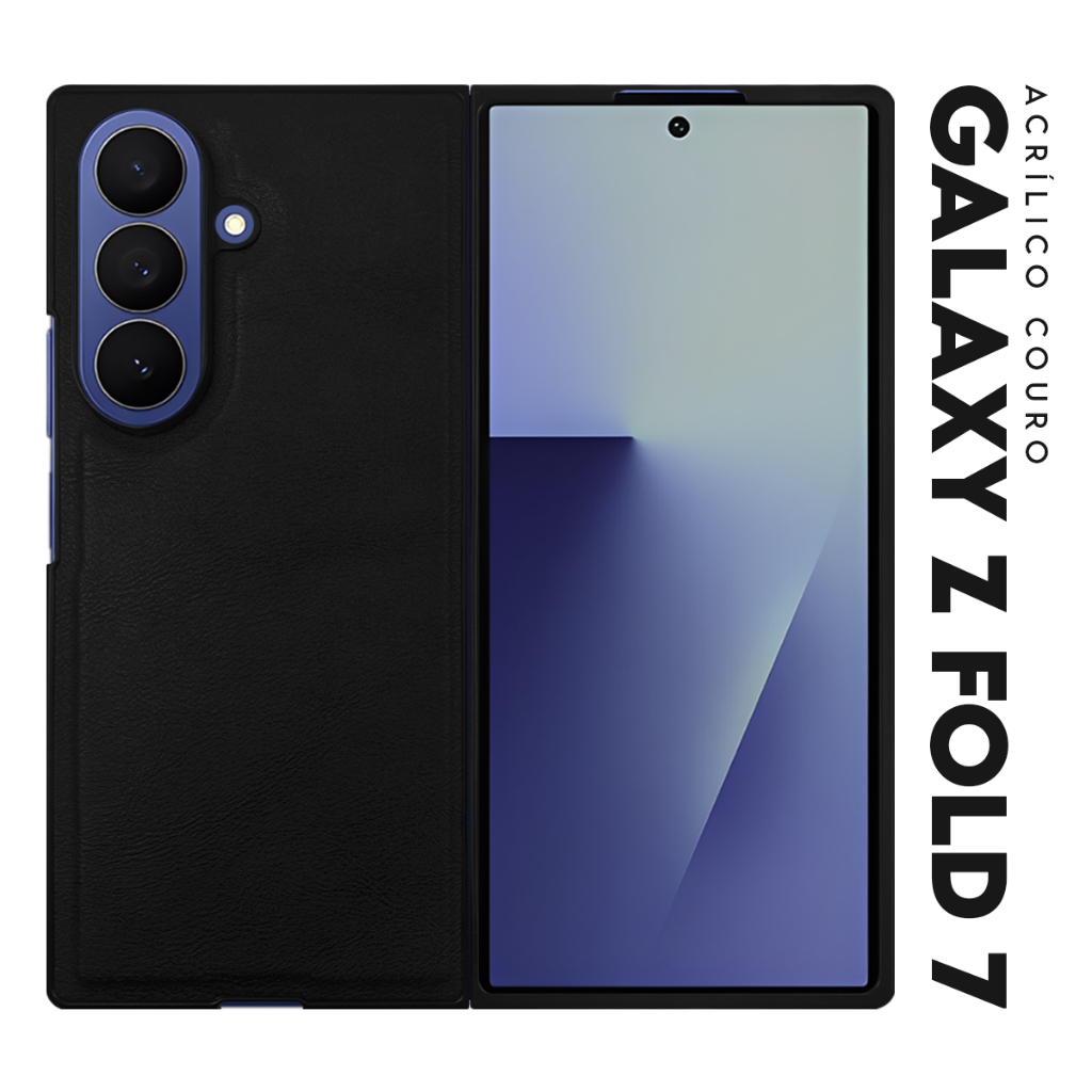 Capa Capinha Anti Impacto Couro Slim Para Novo Samsung Galaxy Z Fold 7 F966 tela