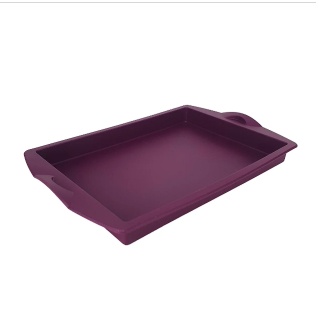 Tupperware Forma de Silicone Retangular Roxa
