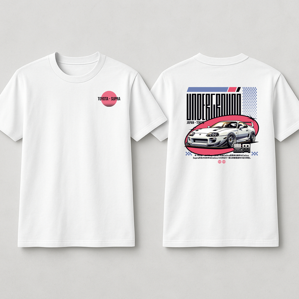 Camiseta Toyota Supra JDM Underground Carros Japoneses Drift Street Racing Masculina