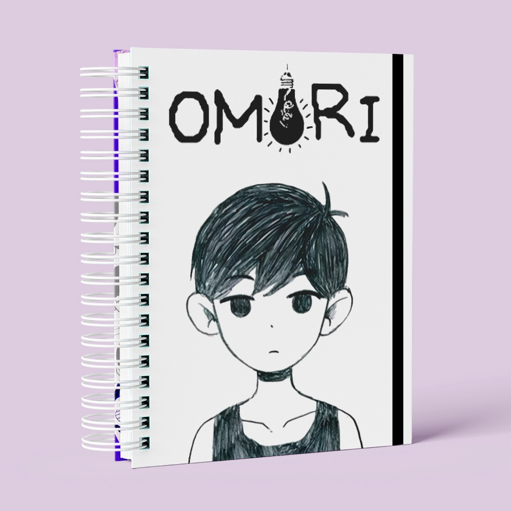 OMORI Caderno White Space & Head Space - Médio (A5) ou Escolar/Universitário