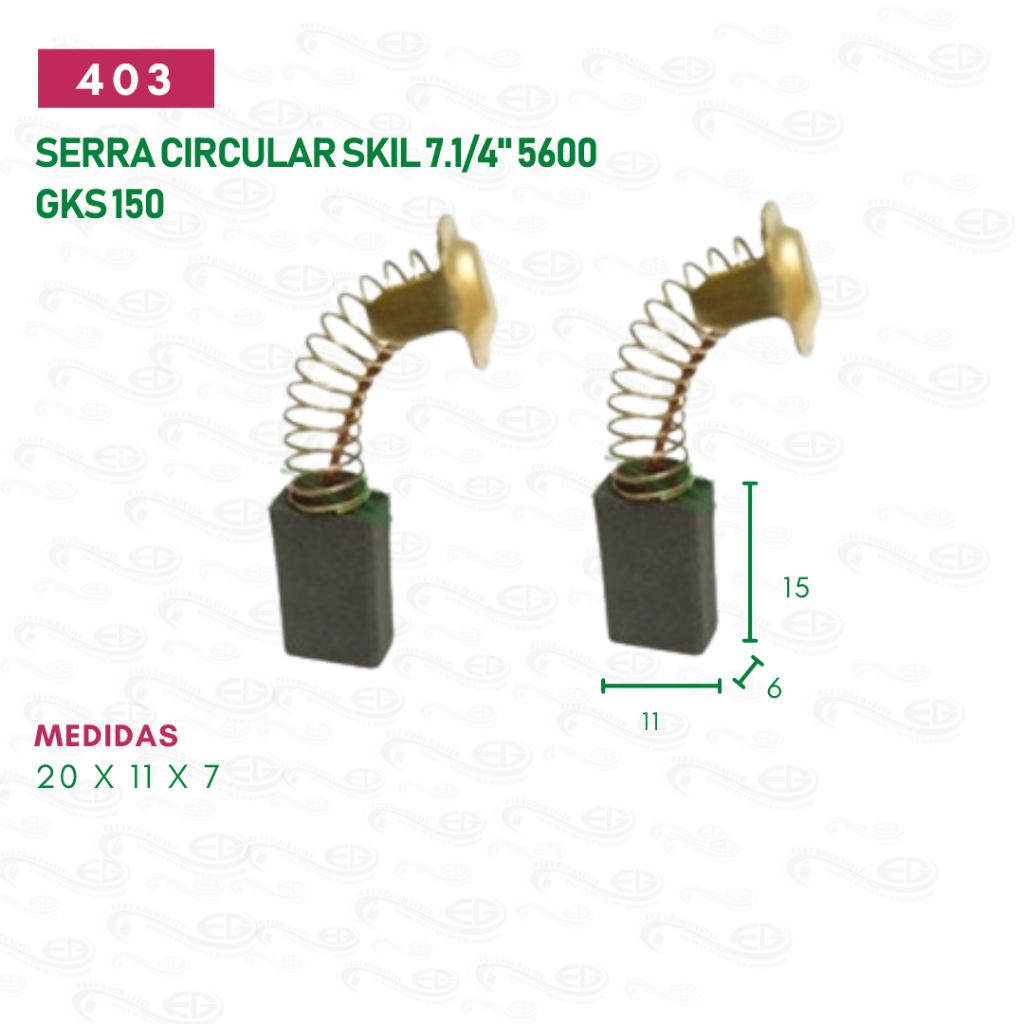 Escovas de carvão para serra circular Skil 7.1/4" 5600