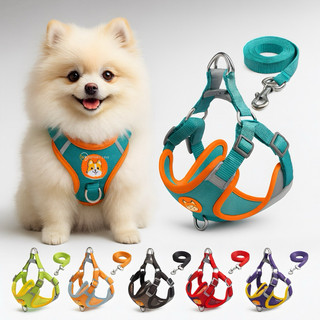 Coleira Peitoral Cachorro E Gato, Conjunto De Guia + Coleira Colete Para Pet Pequenos E M…