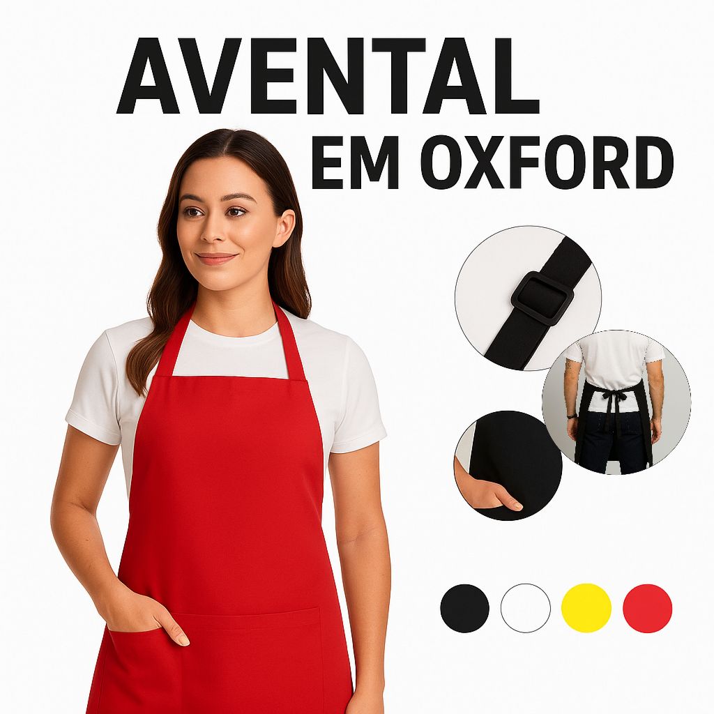 AVENTAL Oxford/microfibra Unissex Cozinha Churrasco Barbearia Restaurante com Bolsos