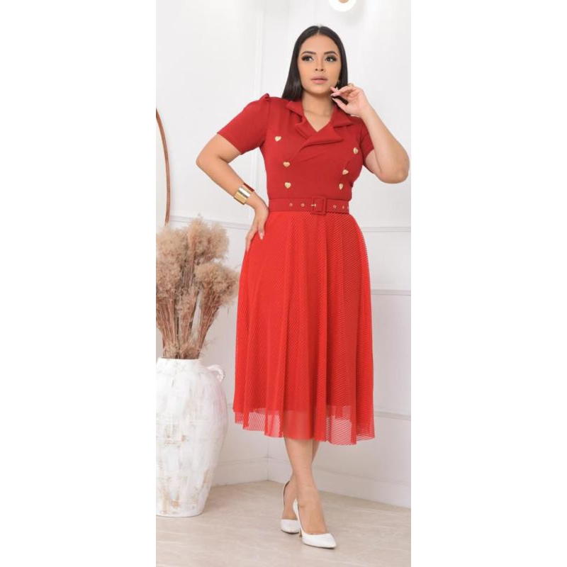 Vestido manga curta vestido feminino vestido moda evangelica vestido de festa vestido saia tule vestido branco vermelho