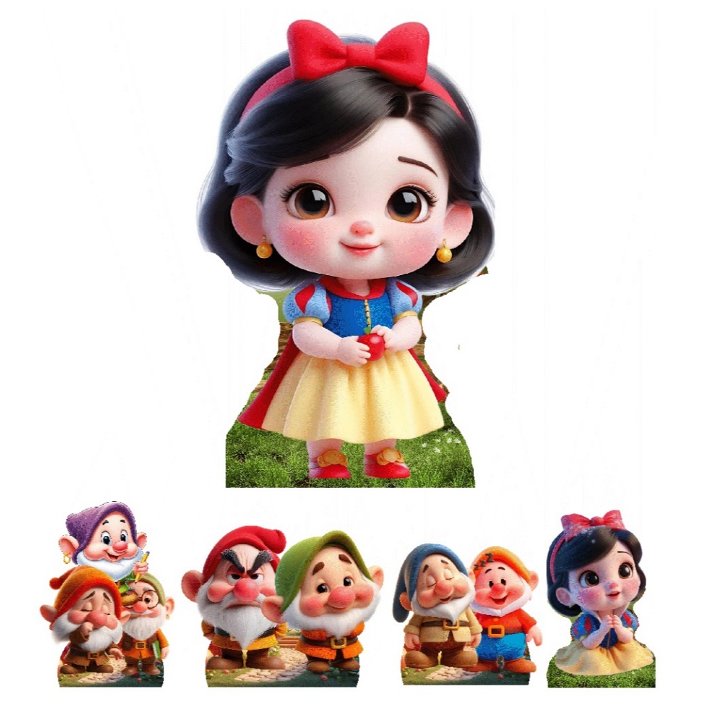 KIT DISPLAY BRANCA DE NEVE CUTE BABY- MDF -DECORAÇÃO BRANCA DE NEVE BABY-totens branca de neve-