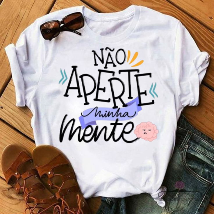 Camiseta T-shirt Não aperte minha mente