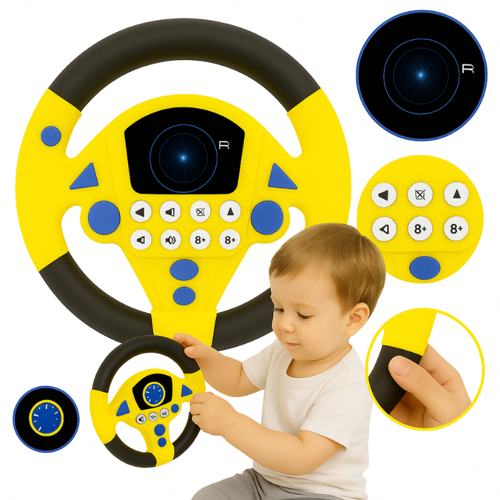 Volante Infantil Brinquedo Interativo Gira 360 Ventosa Sons Educativo para Bebe Musical em Oferta na Shopee