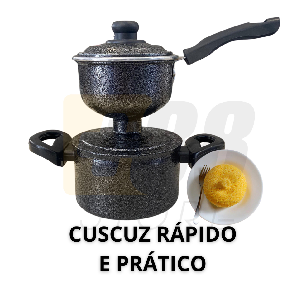 Cuscuzeira Peito de Moça em Alumínio Craqueado