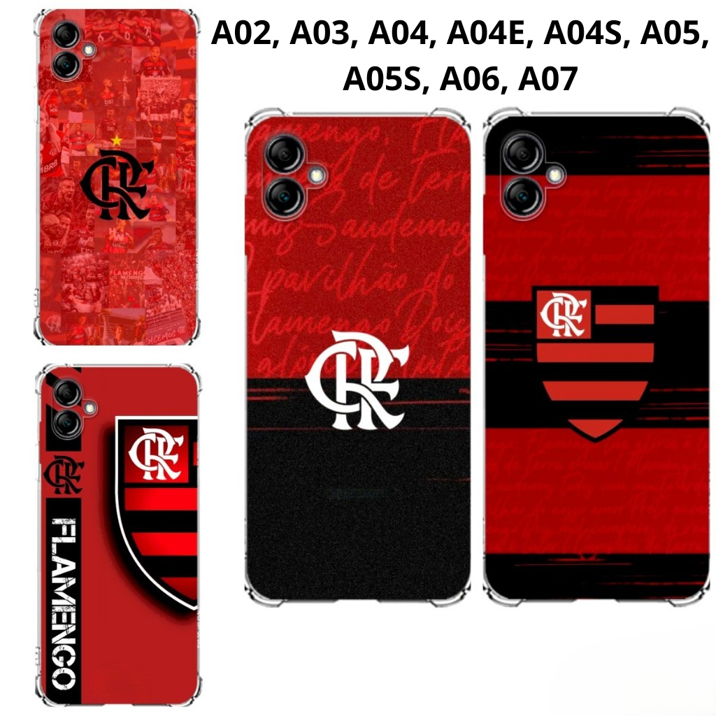 A07, A02, A03, A04, A04E, A04S, A05, A05S, A06 Capa Mengão Rubro Negro Capinha CaseTPU Flamengo Samsung