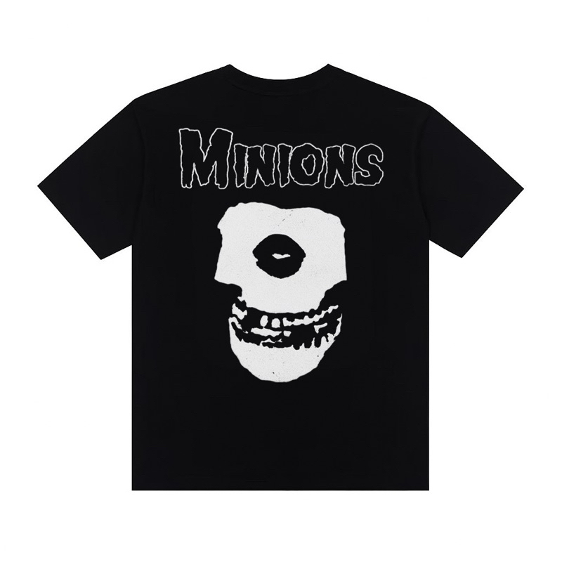 Camiseta Streetwear Oversized Camisa Rock Misfits Minion Rockeiro Y2K Metal Banda Famosa