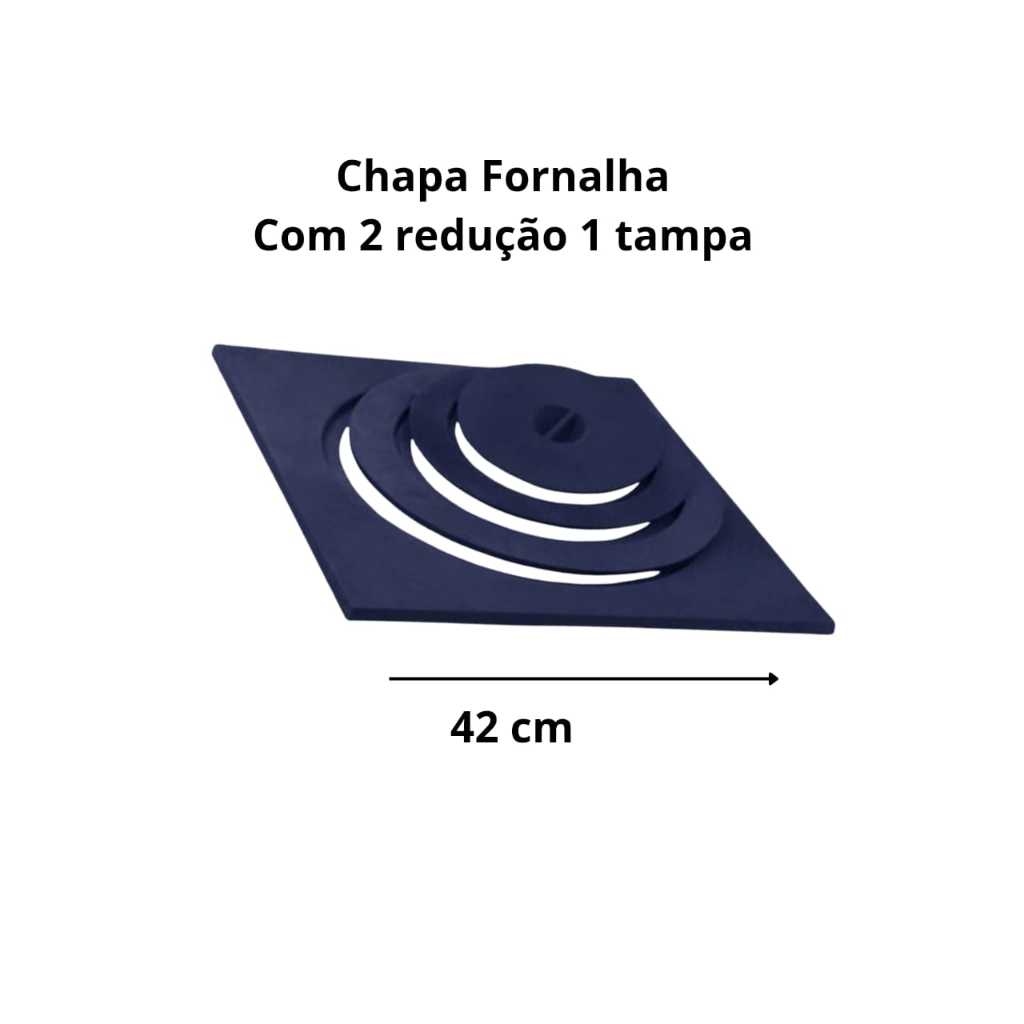 Chapa para Fogão a Lenha – Modelo Fornalha com 1 Boca | 55x50 cm | Super Reforçada 🔥