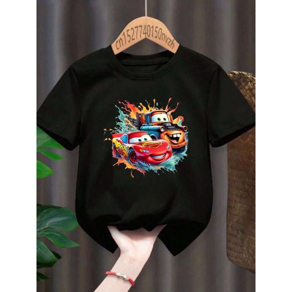 Camiseta camisa blusa Relâmpago McQueen Cores Infantil Juvenil 100% algodão Unissex