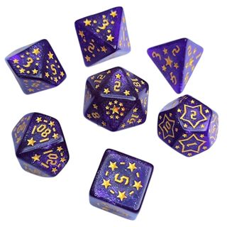 Kit 7 Dados Rpg D&d Estrelas D4 D6 D8 D10 D10% D12 D20 em Oferta na Shopee