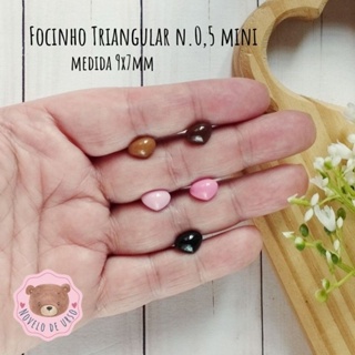 Focinho triangular n.0,5 -  9x7mm (05 unidades) para Amigurumi/Crochê em Oferta na Shopee