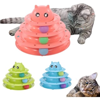 Brinquedo Interativo Gatos Torre De Bolinhas Níveis Pets Cabeça Gatinho em Oferta na Shopee