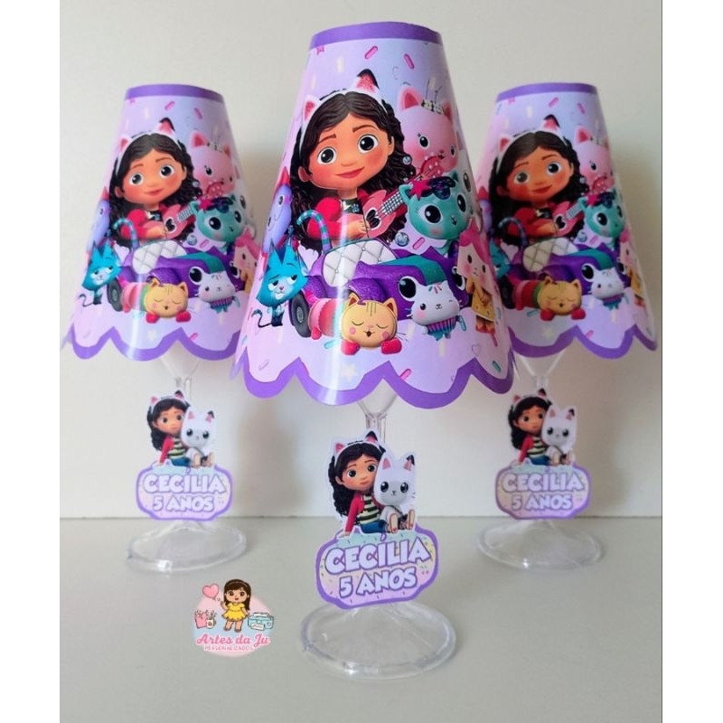 ABAJUR NA TAÇA COM LED FAZEMOS TODOS OS TEMAS/CENTRO DE MESA/LEMBRANCINHAS/PERSONALIZADOS/ FESTA em Oferta na Shopee