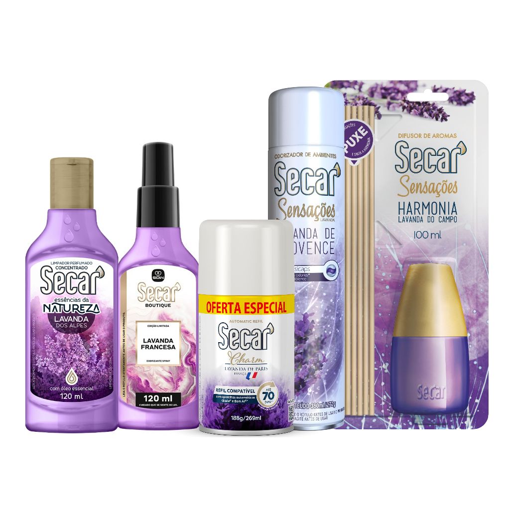 Kit Lavanda - Secar Sensações em Oferta na Shopee