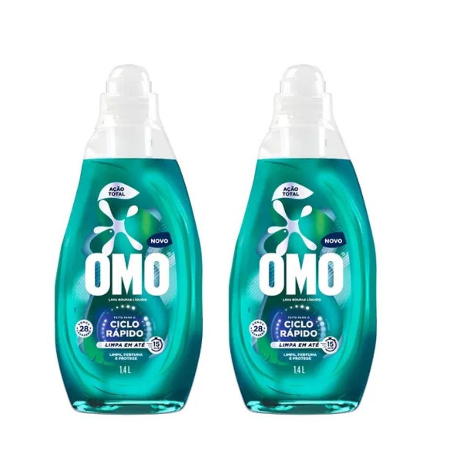 Kit 2 Novo Omo Ciclo Rapido Ação Total 750ml