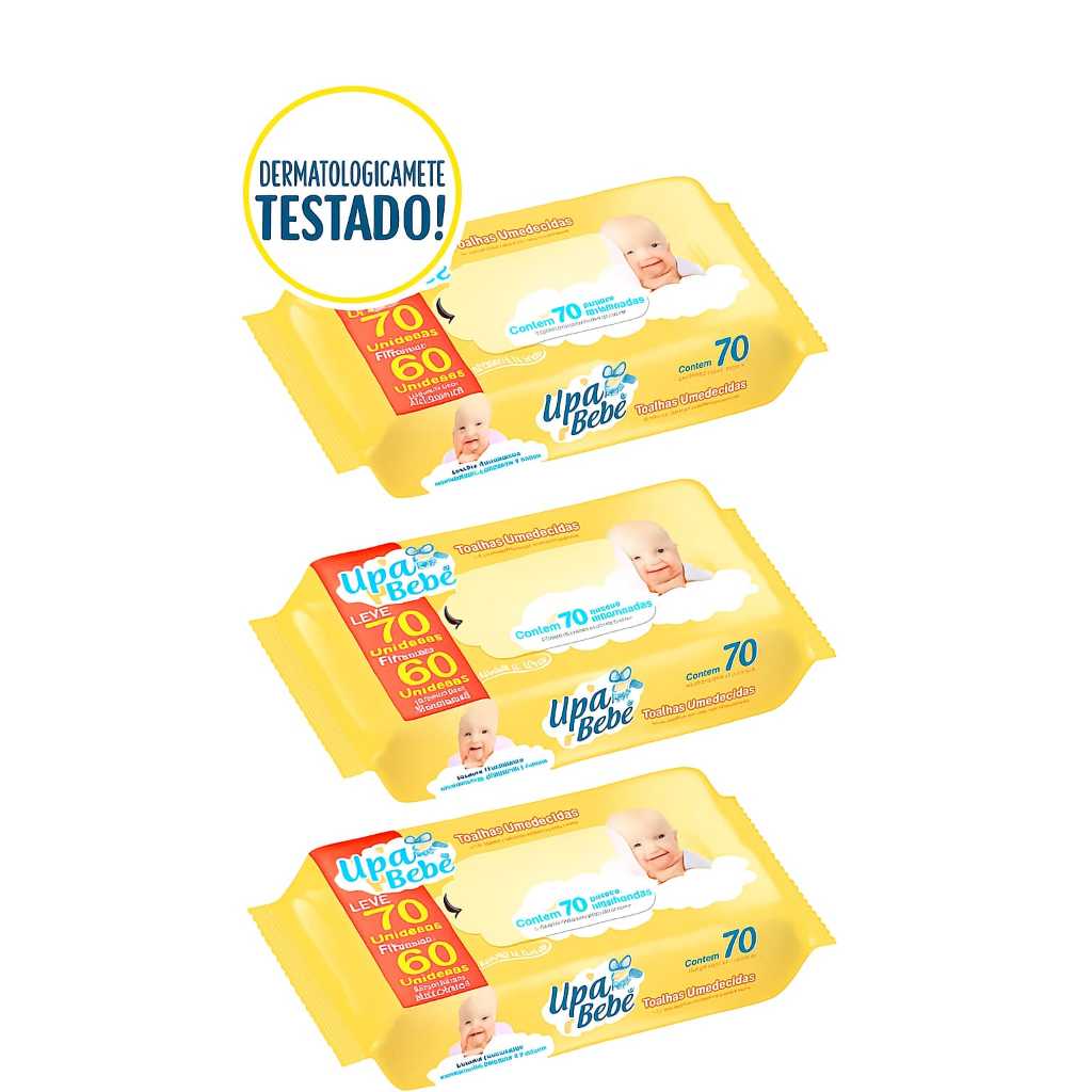 Kit 4 Pacotes Lenço Umedecido Upa Bebê Kit de Lencinho Lencinho de bebê Lencinho Lenço Umedecido