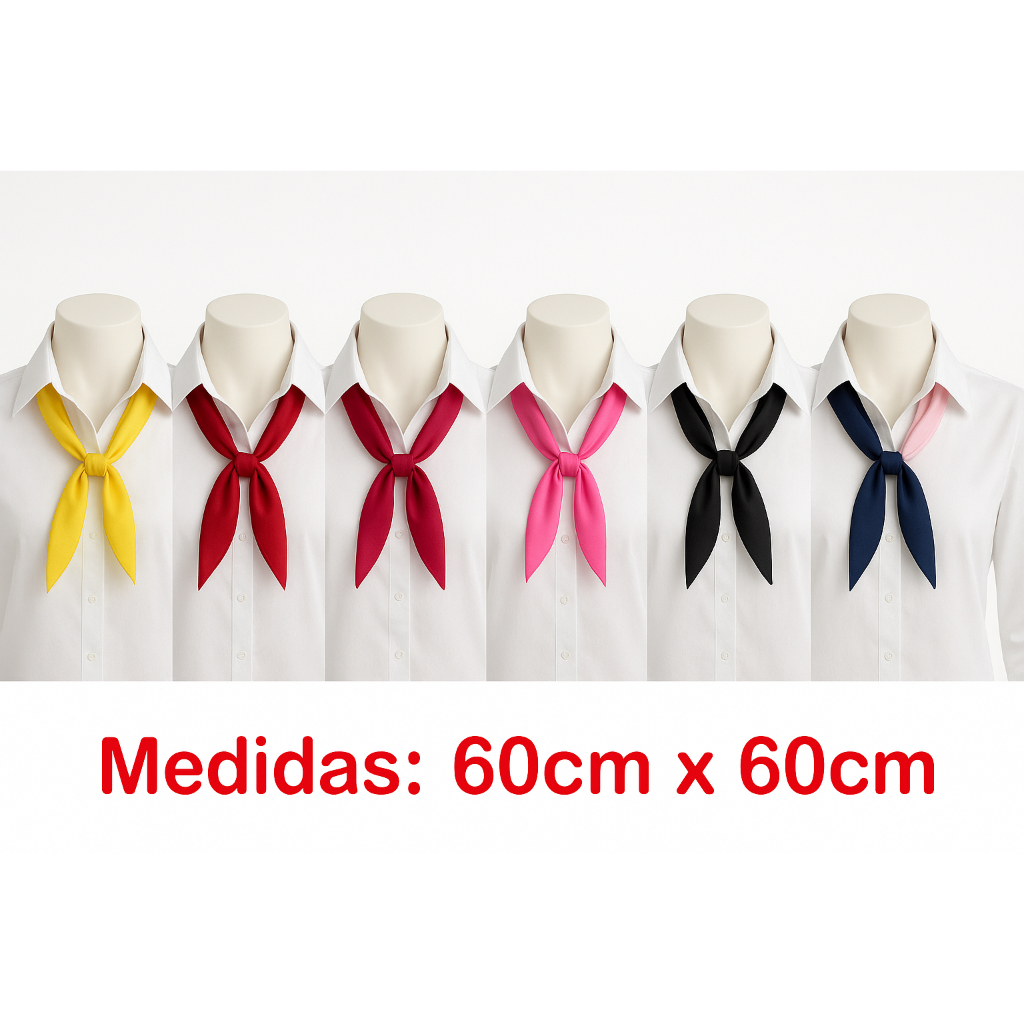 Lenços de Pescoço para Uniformes, Religiosos, Congressos, Apresentações, Empresas,Elegante 60cmx60cm em Oferta na Shopee