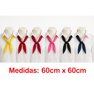 Lenços de Pescoço para Uniformes, Religiosos, Congressos, Apresentações, Empresas,Elegante 60cmx60cm em Oferta na Shopee