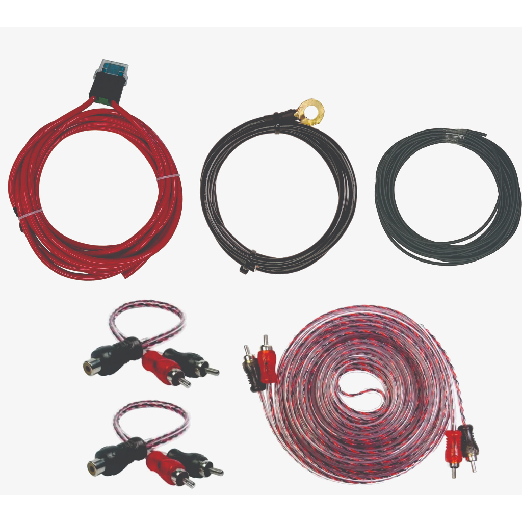 Fiação Cabos Kit de instalação amplificador até 800w RMS Cobre Puro 100% Cobre Soundigital Taramps Stetsom Falcon em Oferta na Shopee