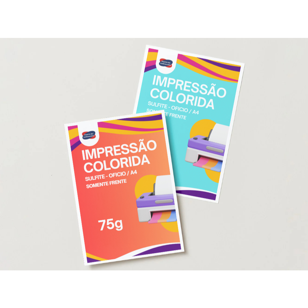 [Produção Rápida] - Impressão Colorida - A4 - Sulfite/Ofício