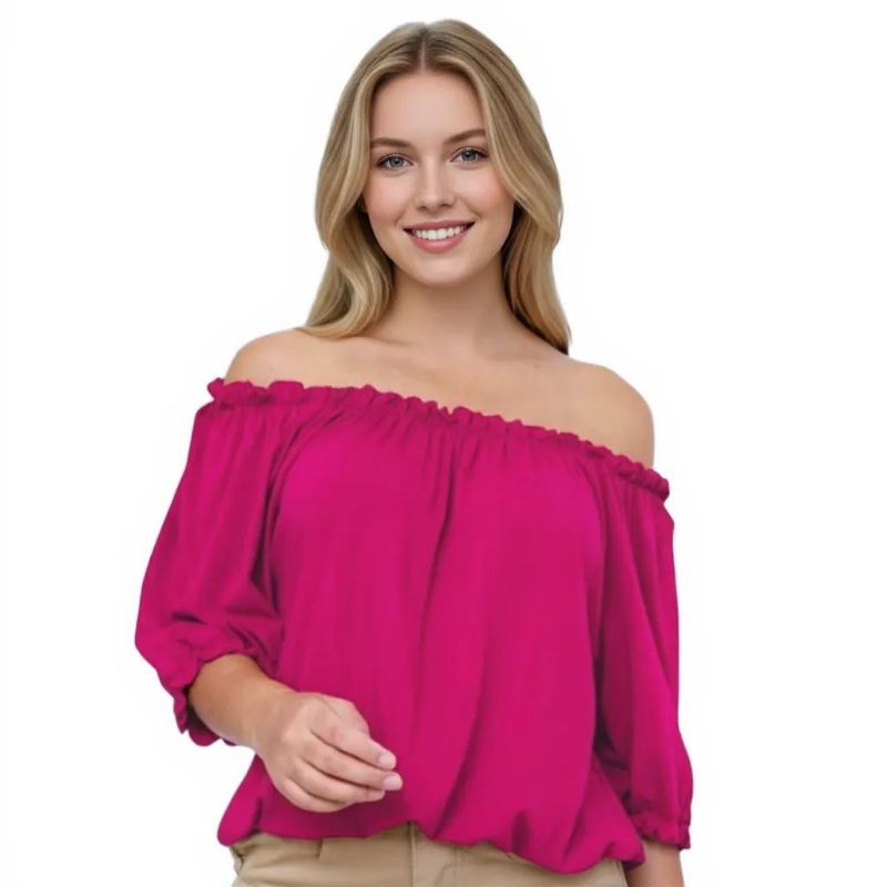 blusinha ciganinha feminina soltinha ombro a ombro confortável versátil blusa manga curta com elastico CIGANINHA em Oferta na Shopee