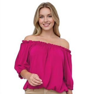 blusinha ciganinha feminina soltinha ombro a ombro confortável versátil blusa manga curta com elastico CIGANINHA em Oferta na Shopee