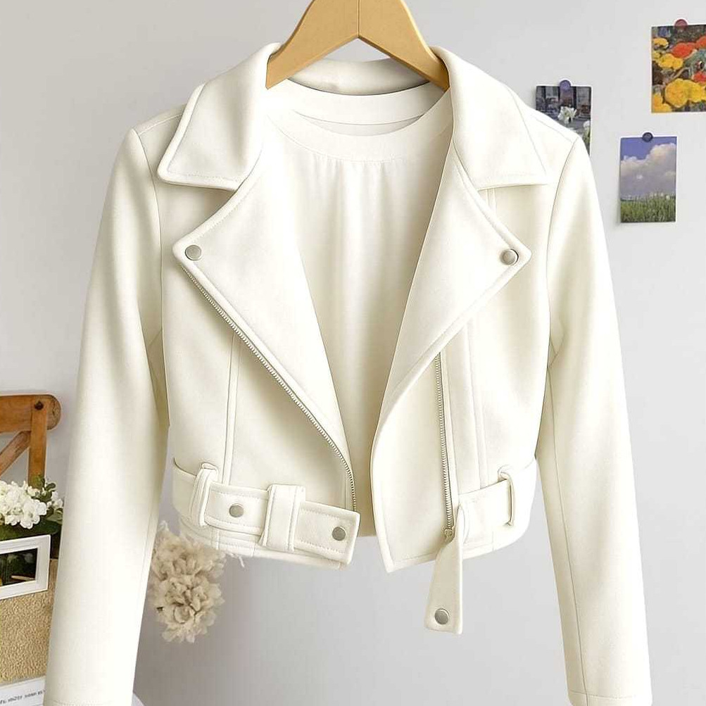 Jaqueta Suede Femenina Premium, Super Estilosa com Fivela Plus Size Moda Inverno com Ziper e Botoes