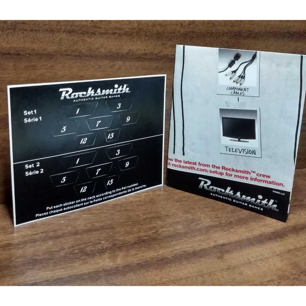 Pôster + Cartela de Adesivos do Jogo Rocksmith - PS3