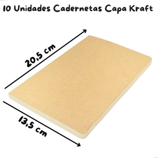 10 Cadernetas Capa Kraft Flex A5 Bloco Desenho 100 Folhas em Oferta na Shopee