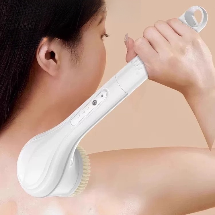 Escova Elétrica Rotativa 6 em 1 para Banho – Silicone Cabo Longo À Prova d’Água USB 3 Velocidades E1