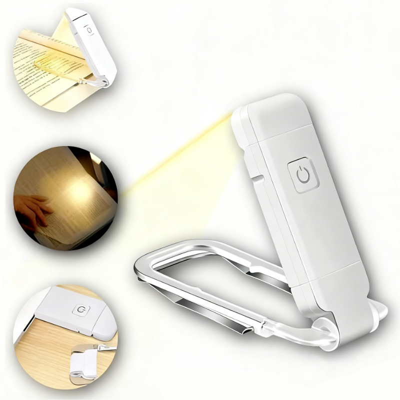 1/3pcs Luz De Leitura Para Livro Clip Recarregável Via Usb Portátil