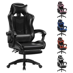 Cadeira Escritório Gamer Ergonômica Reclinável Confortável Com Rodinha E Apoio Para Os Pés-F19