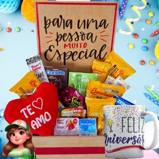 Cesta de Café da Manhã Presente de Aniversário - Várias Canecas a Sua Escolha em Oferta na Shopee