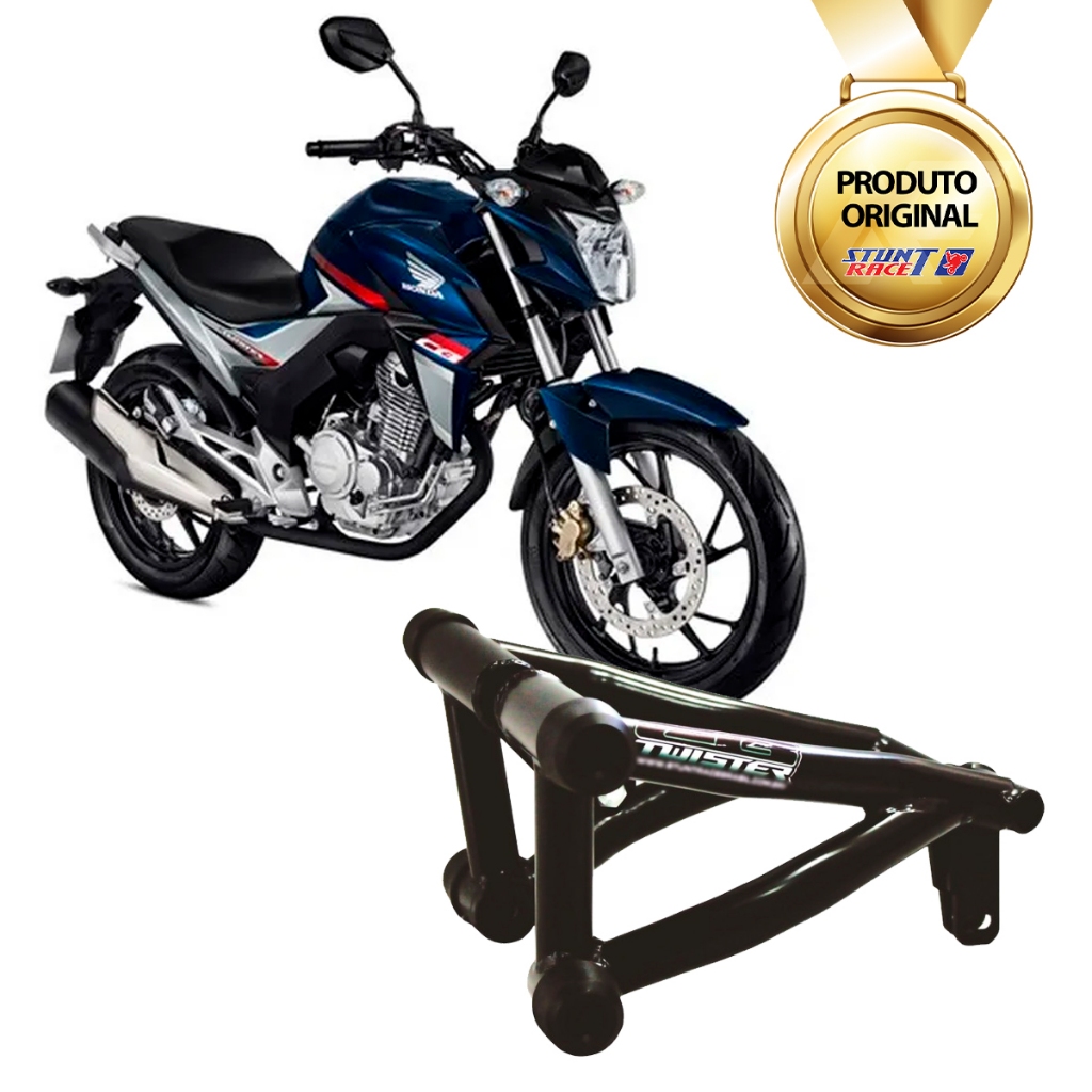 Proteção Stunt Race Slider CB 250F Honda Até 2022 Preto