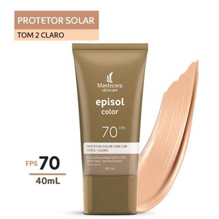 Protetor Solar FPS70 Tom 2 Claro 40ml Episol Color em Oferta na Shopee