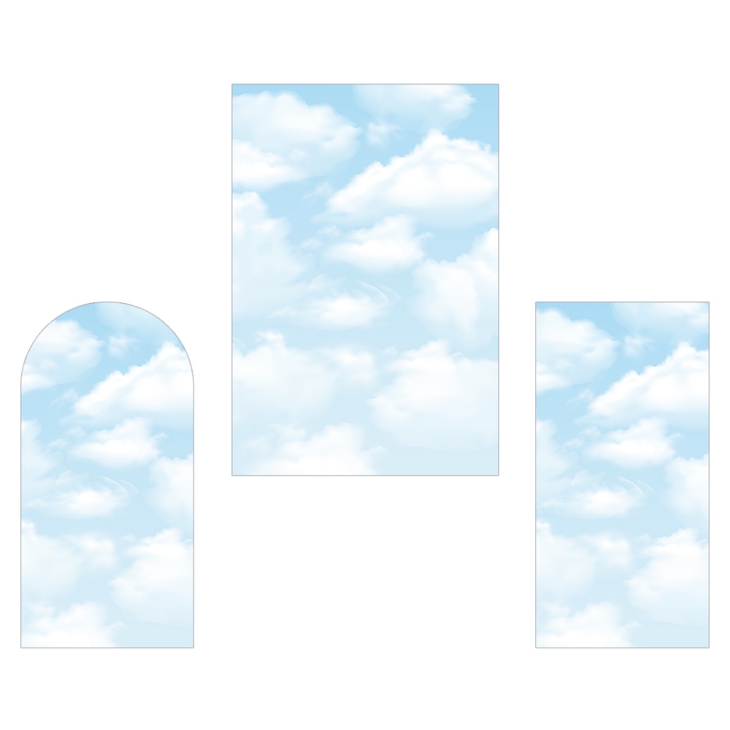 Painel De Festa Vertical - Nuvens Céu Azul 012 em Oferta na Shopee
