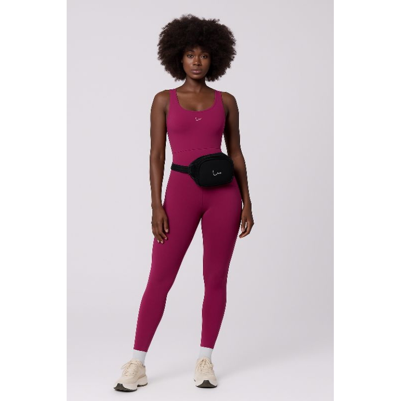 Macacão Fitness Feminino Academia Alta Compressão Modelador Alça Larga Costas Trançadas Roupa Esportiva Treino poliamida
