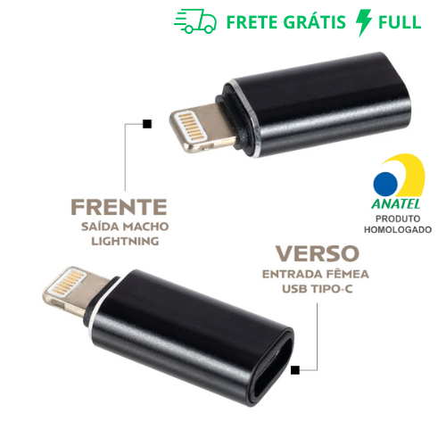ADAPTADOR USB-C FÊMEA PARA LIGHTNING MACHO CTO I5